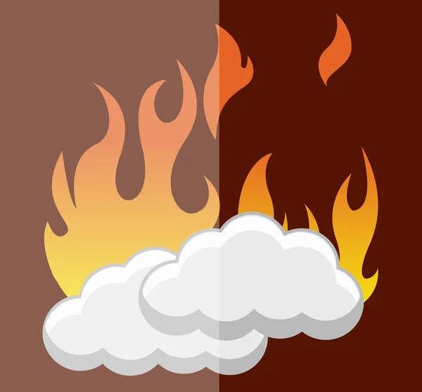 Vektor heißer Wolken — Stockvektor