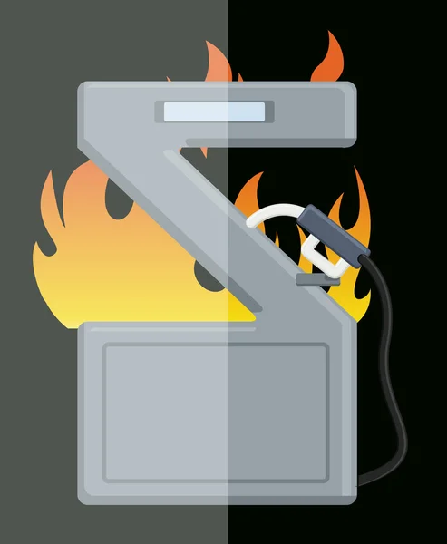 Burning House Vector Illustration — Stock Vector