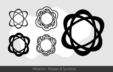 Atheistic Symbols Set clipart