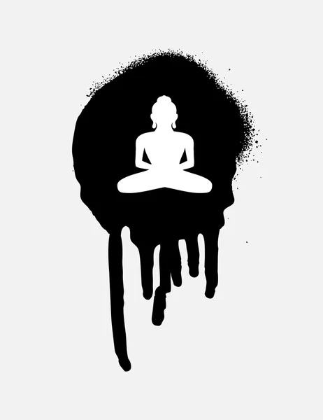 Грязный буддист — стоковый вектор