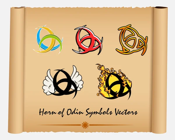 Variety of Horn of Odin Symbols — Stock Vector