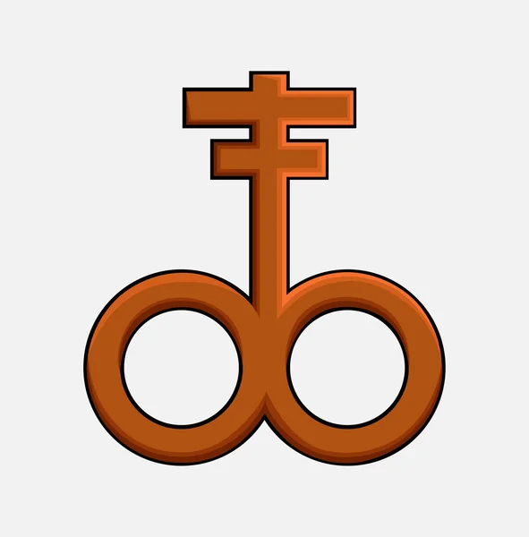 Icône de la Croix Satanique — Image vectorielle