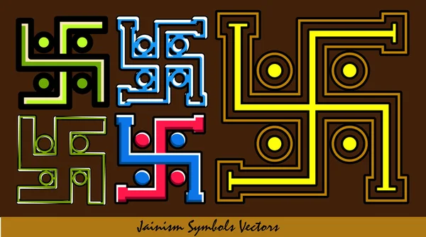 Ensemble de symboles Swastika — Image vectorielle