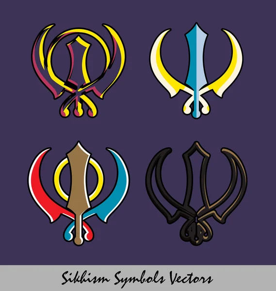 Waheguru - Símbolos Sikhismo — Vetor de Stock