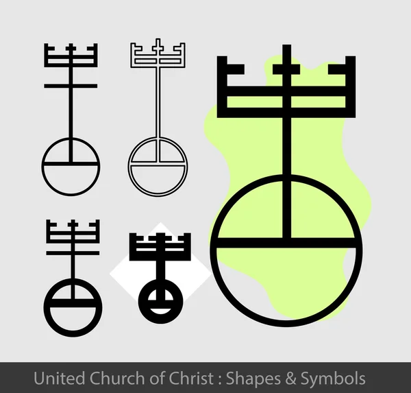 Chiesa unita di Cristo Simboli — Vettoriale Stock