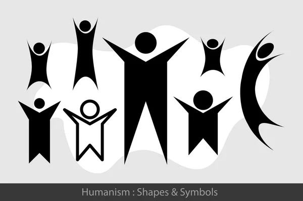 Humanismus-Symbole gesetzt — Stockvektor