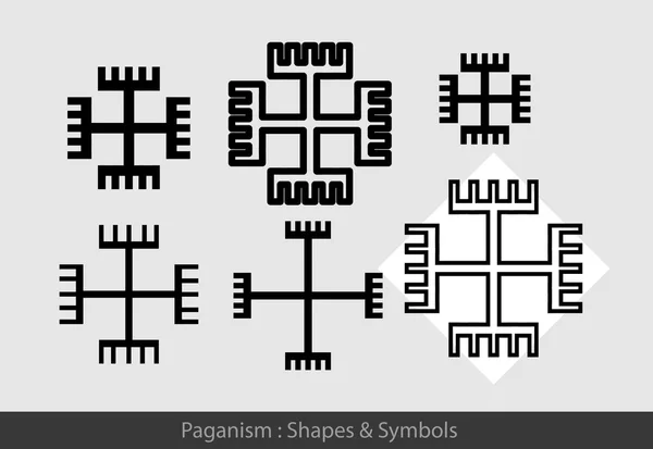 Paganismo Símbolos religiosos — Vector de stock