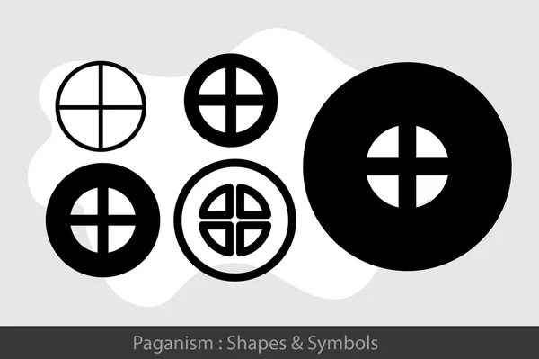 Paganesimo Simboli Set — Vettoriale Stock