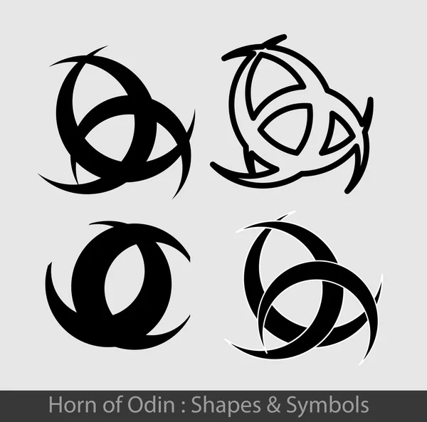 Chifre de símbolos de Odin — Vetor de Stock