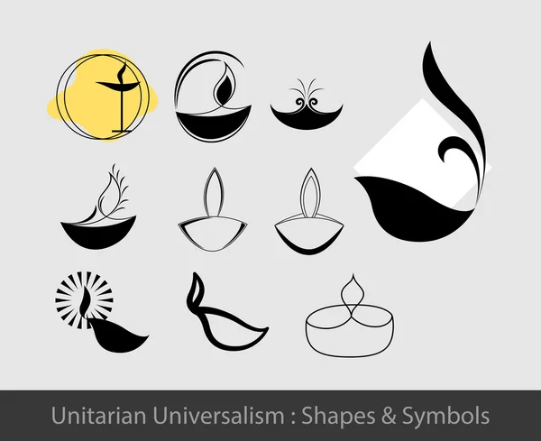 Simboli di universalismo unitario — Vettoriale Stock