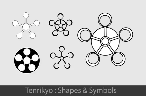 Conjunto de símbolos Tenrikyo — Vetor de Stock