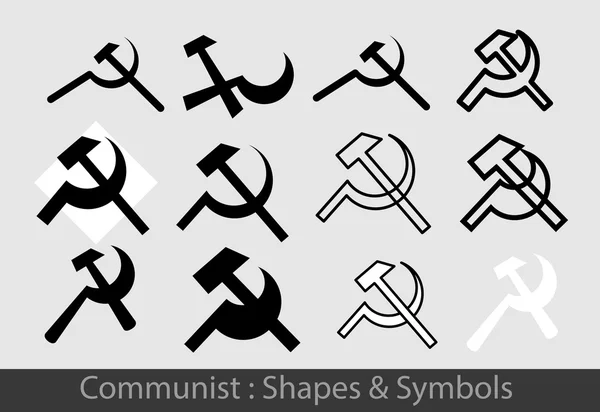Conjunto de símbolos comunistas — Vector de stock