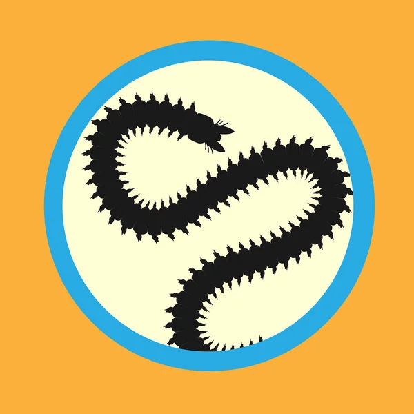 Centipede Worm Vector — Stock Vector