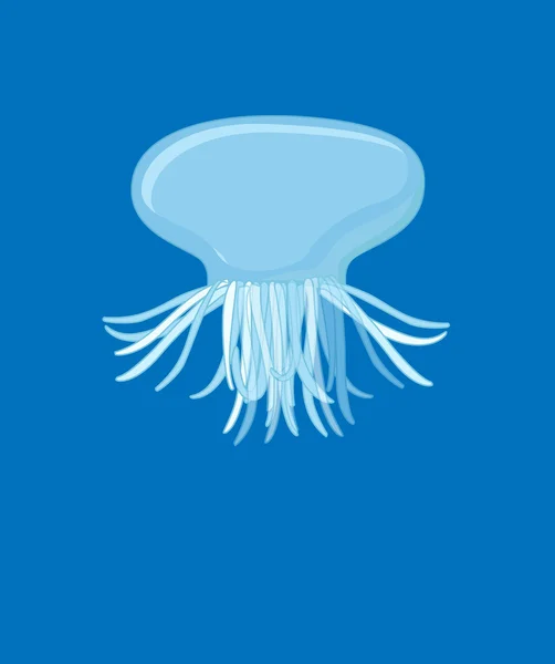 Cartoon Jellyfish Vector - Stok Vektor