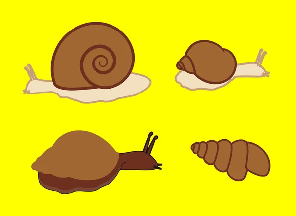 Desene animate Wild Snails — Vector de stoc