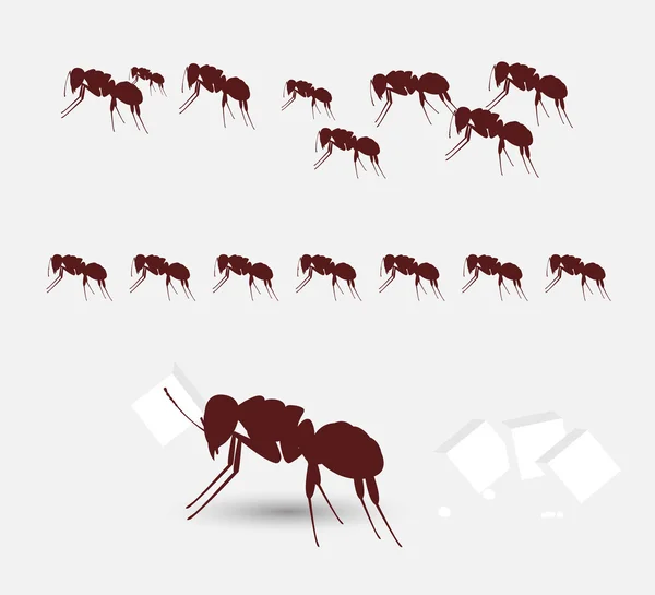 Команда муравьев — стоковый вектор