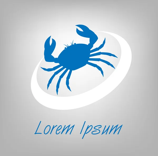 Crab Logo Vector — Stock Vector