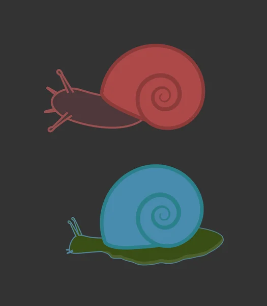 彩色的蜗牛矢量 — 图库矢量图片