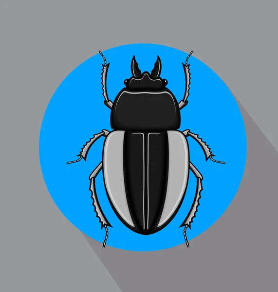 Strašidelné Scarab brouk hmyz — Stockový vektor