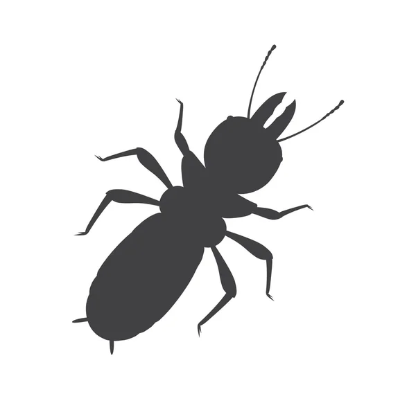 Termite Insect Silhouette Vector — Stock Vector