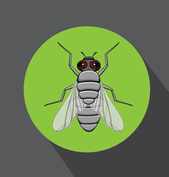 Retro sinek böcek — Stok Vektör