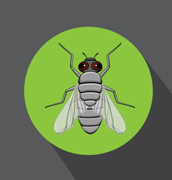 Insecto de mosca retro — Archivo Imágenes Vectoriales