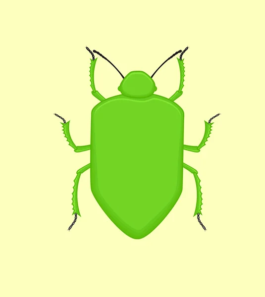 Ανατριχιαστικό σκαθάρι έντομο φορέα — Διανυσματικό Αρχείο