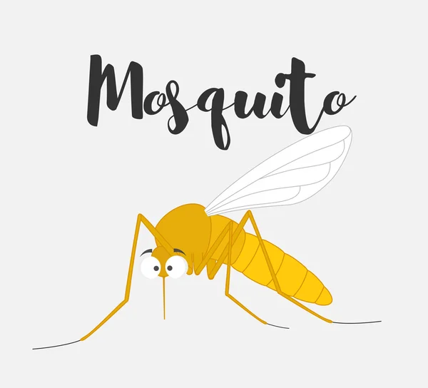 Funny Mosquito Vector — Stock Vector