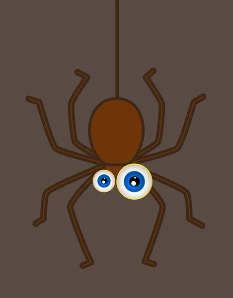 Araña colgante divertida — Archivo Imágenes Vectoriales
