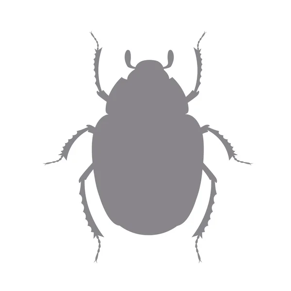 Bokböceği siluet vektör — Stok Vektör