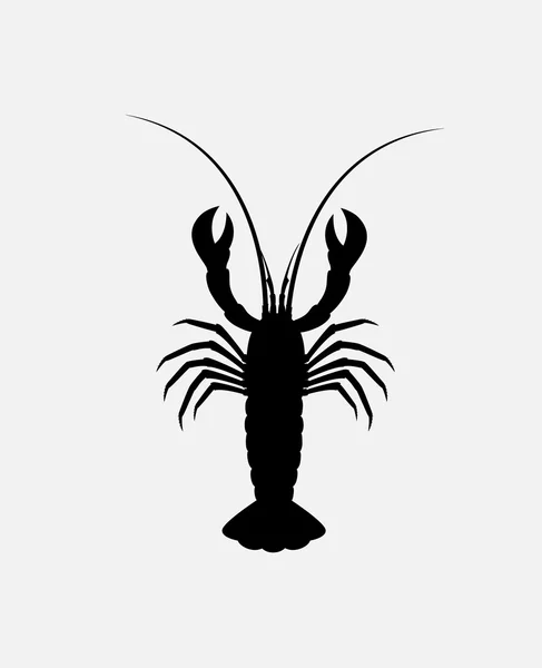 Lobster Silhouette Vector — Stock Vector