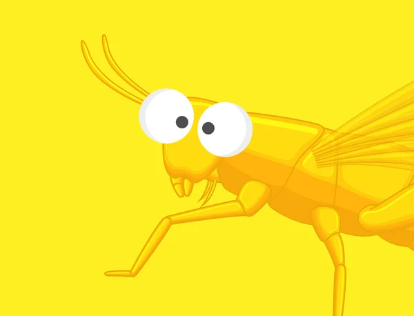 Funny Grasshopper Vector — Stock Vector