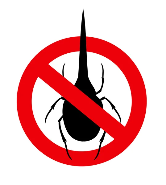Zakazanych Hercules Beetle owady wektor znak — Wektor stockowy