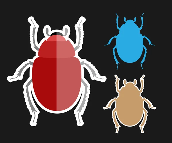 Escarabajo escarabajo insectos vectores — Vector de stock