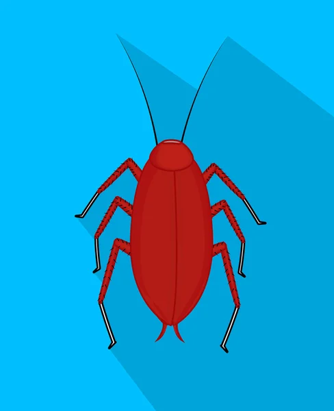 Rode kakkerlak Vector — Stockvector
