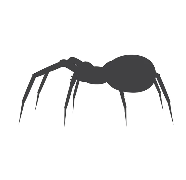 Silhueta de aranha de Halloween — Vetor de Stock