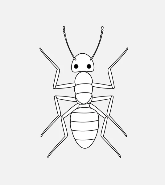 Ant tekening Vector — Stockvector