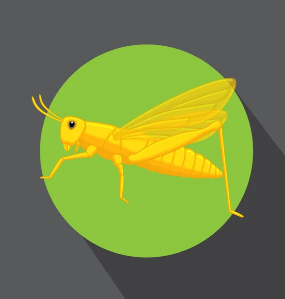 Green Grasshopper Vector — Stock Vector