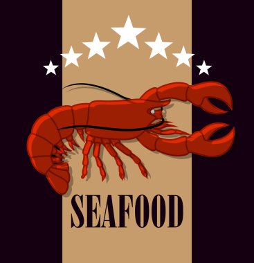 Kırmızı kerevides vektör 