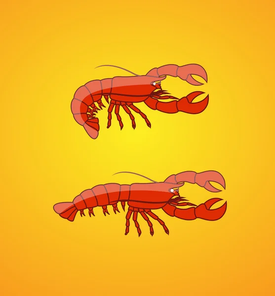 Vecteur effrayant de homards — Image vectorielle