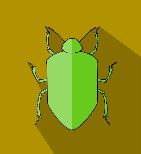カブトムシ昆虫ベクトル図 — ストックベクタ