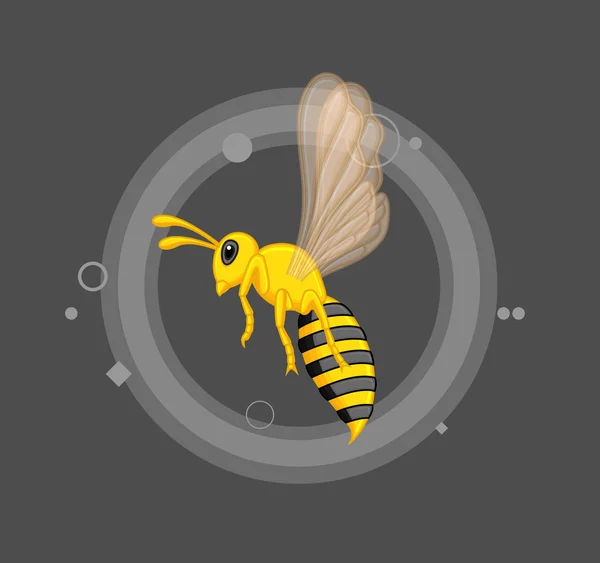 Wespeninsektenvektor — Stockvektor
