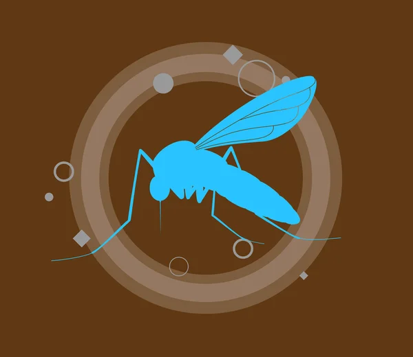 Bue Shape of Mosquito — Stock Vector