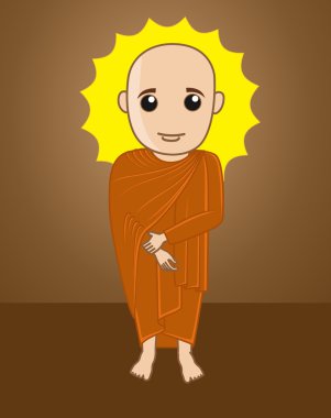 İlahi Tibet keşiş illüstrasyon