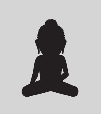 Mahavira Saint vektör siluet