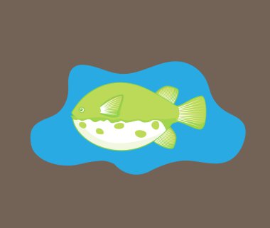 Takifugu Fish Vector Illustration clipart