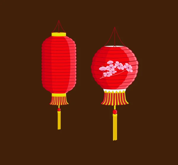 Vettore lanterna cinese — Vettoriale Stock