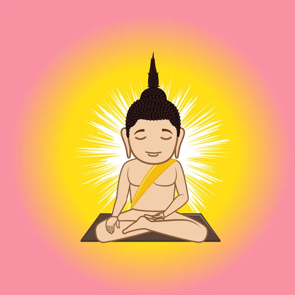 Векторная иллюстрация Гаутамы Будды — стоковый вектор