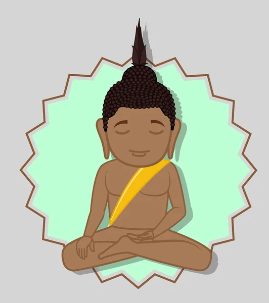 Caractère Bouddha Gautama — Image vectorielle