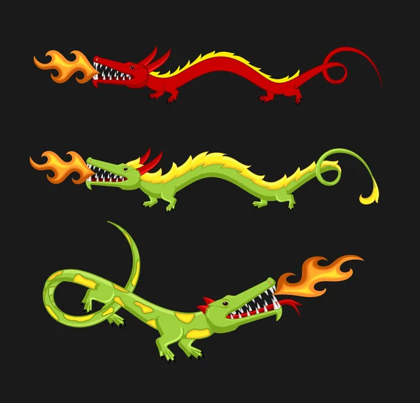 Heraldische Dragons Vector — Stockvector